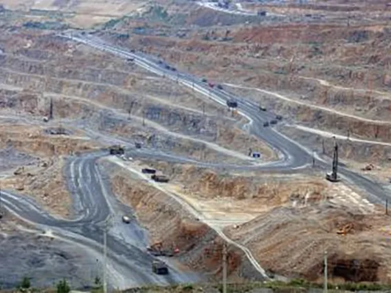 Iron ore mining in Luan county, China