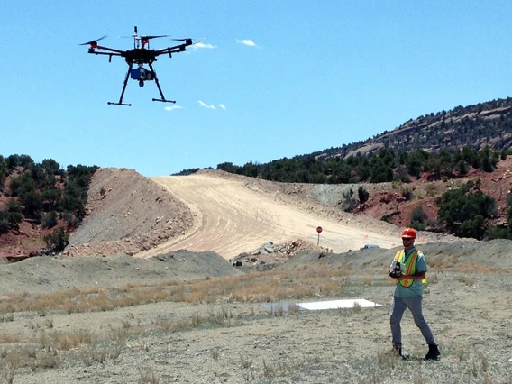 flying a drone in a mine