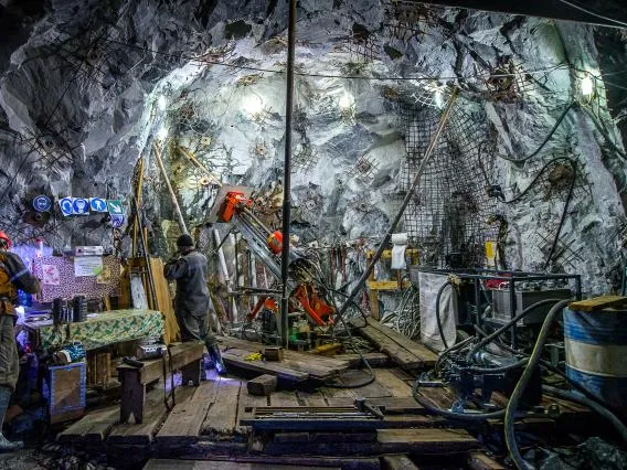 Image of an underground mine research