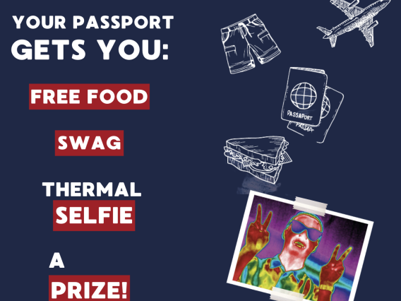 Advertising, free food and thermal selfie