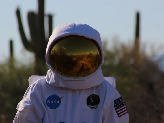 spaceman in the desert