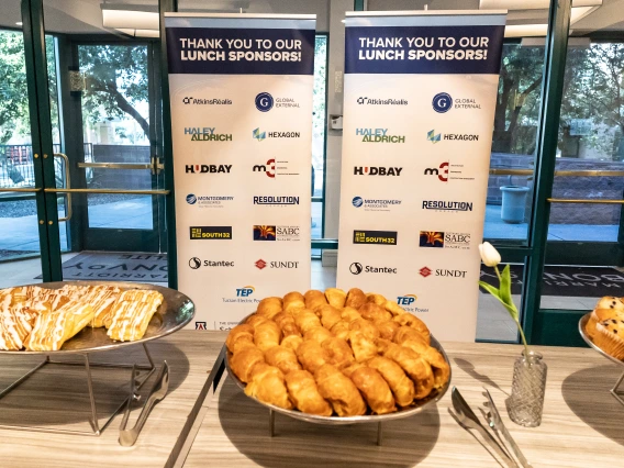 Food sponsors poster at Mining Social License Summit