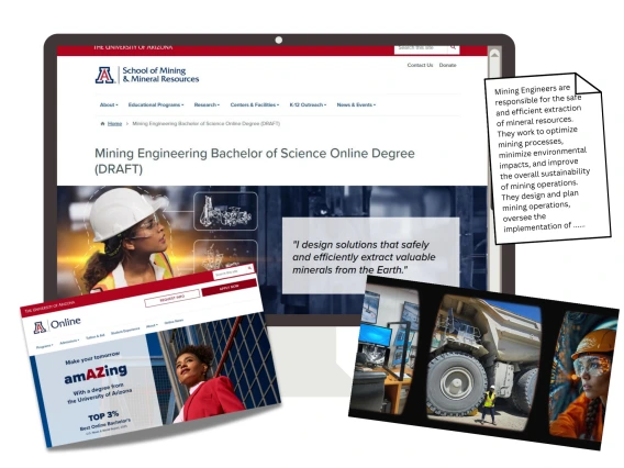 composite image of documents and webpages
