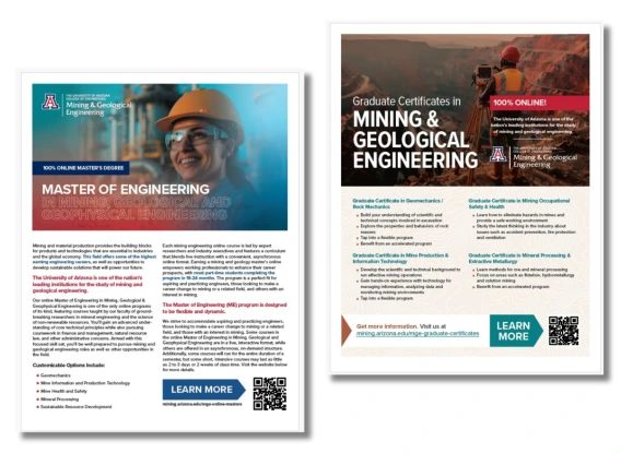 MGE academic flyers
