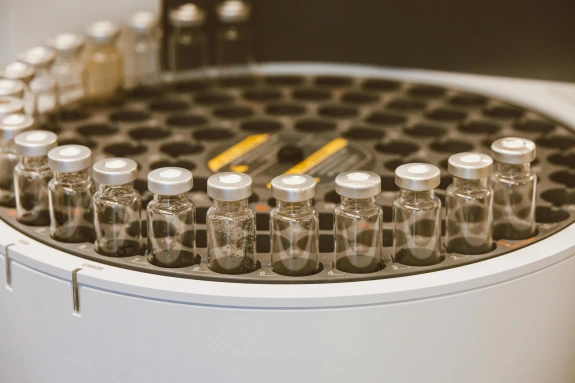 samples at a lab