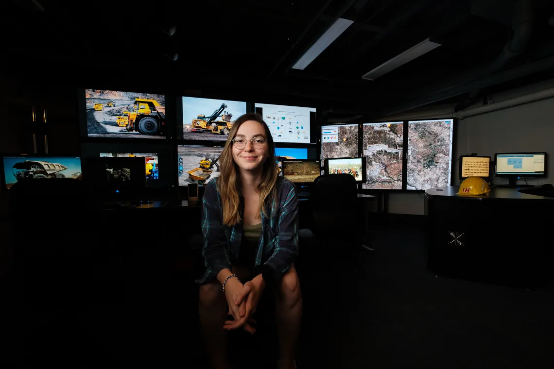 Student in control room