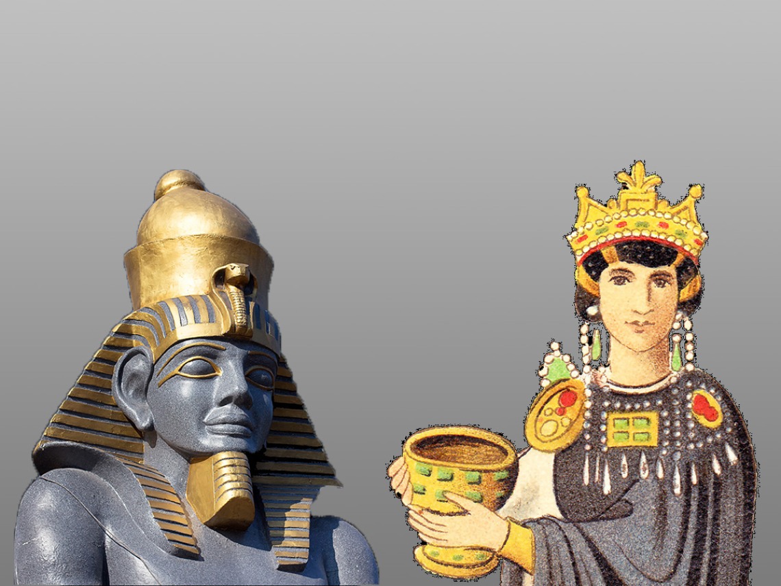 Egyptian Pharao and Byzantine Queen