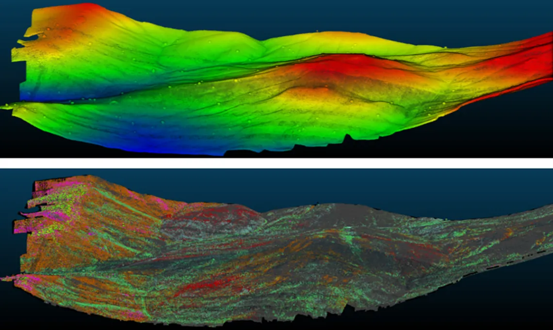 Cuprite hills with LiDAR and spectral imaging