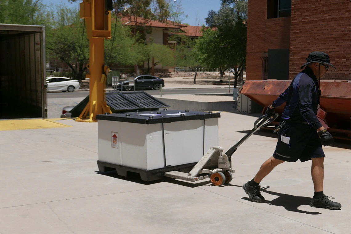 Laser delivery guy