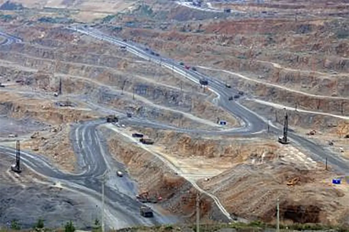 Iron ore mining in Luan county, China