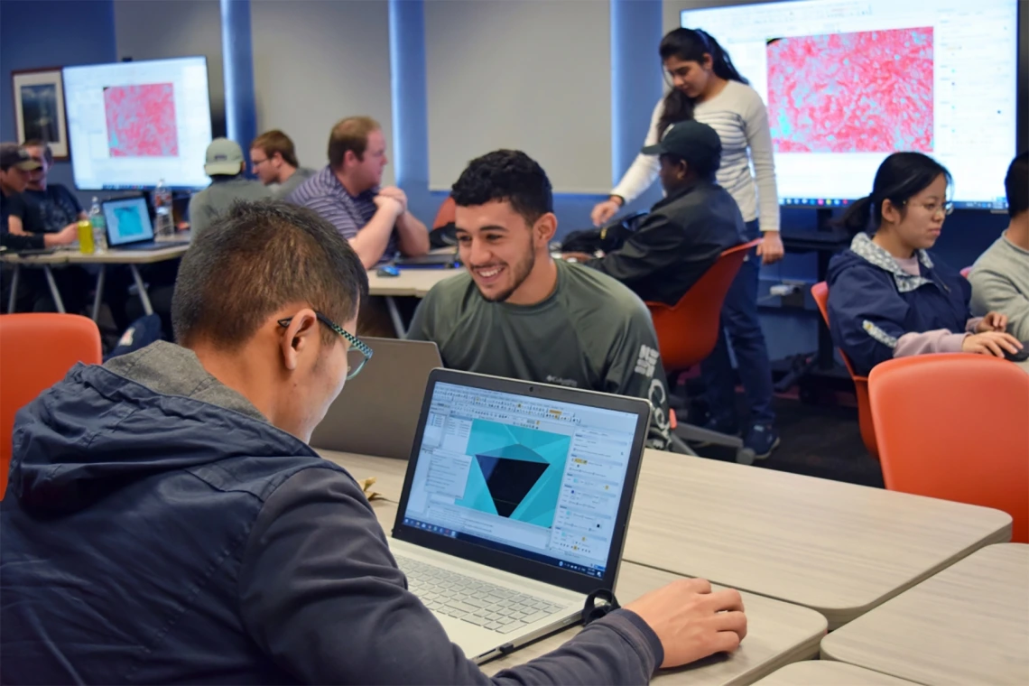 Students in a Mine Planning Software class at the University of Arizona.