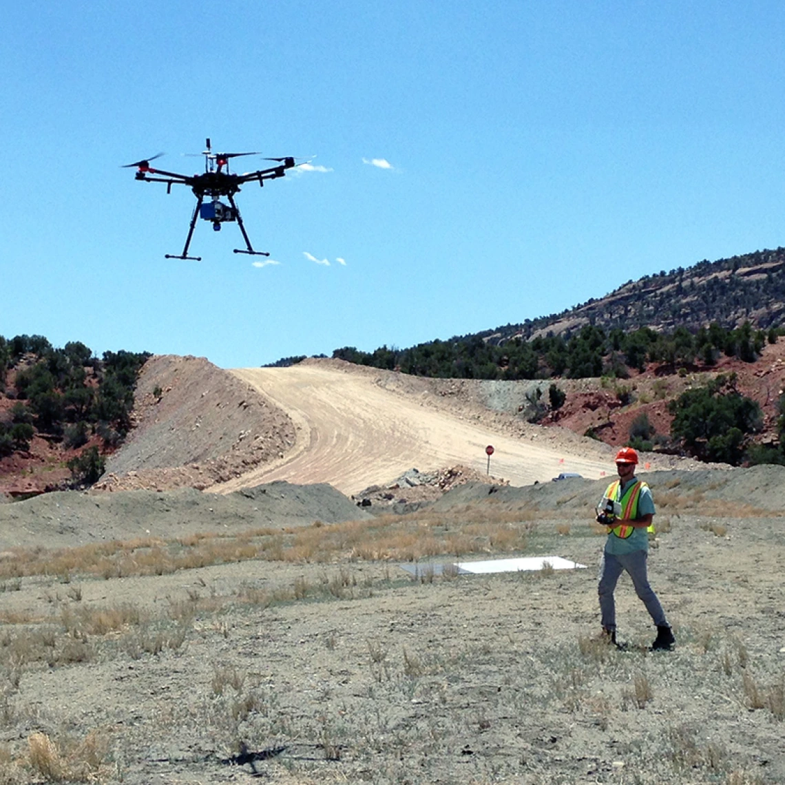 flying a drone in a mine