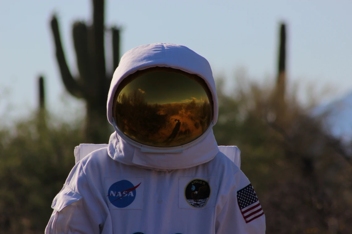 spaceman in the desert