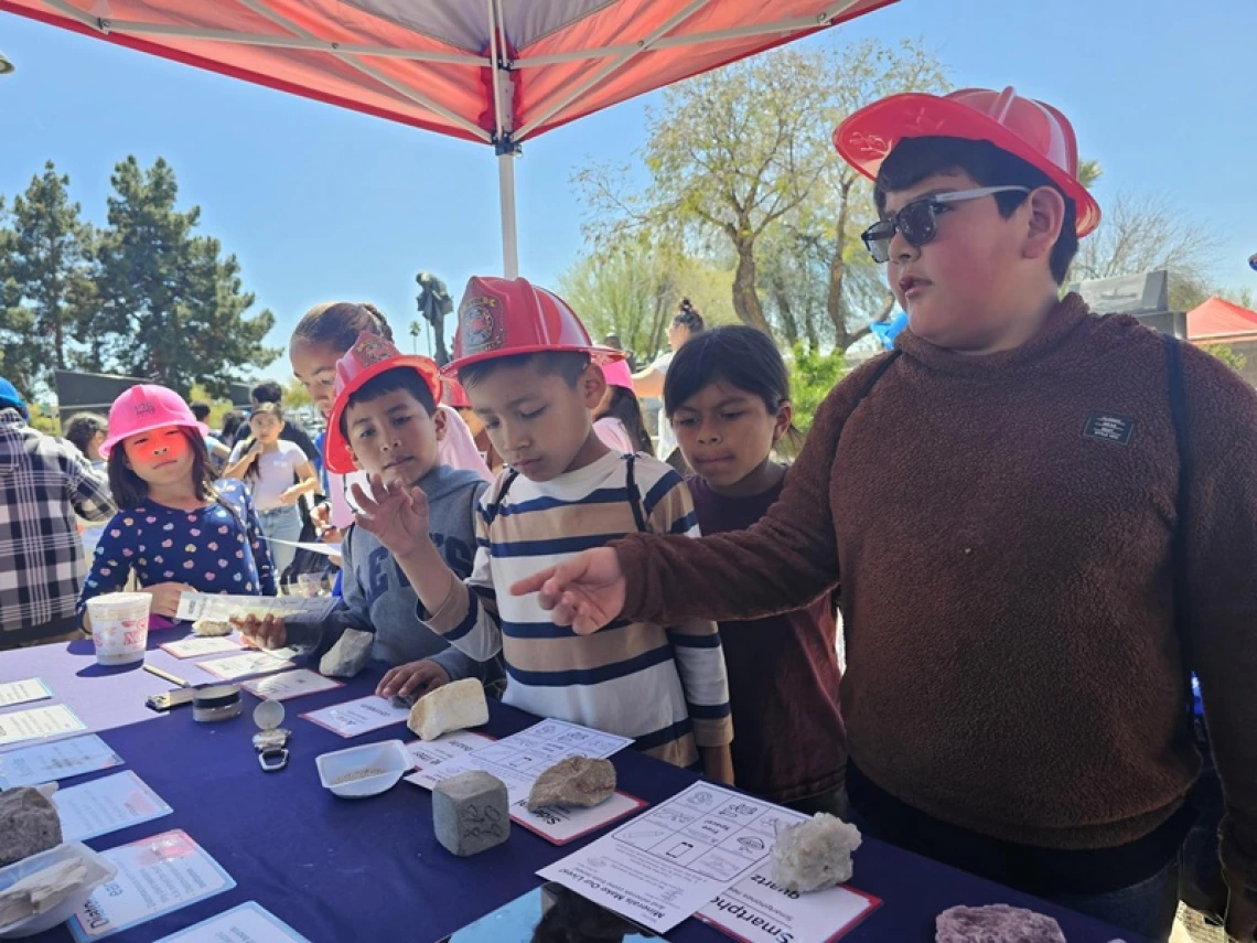 K-12 kids at Mining Day at the Capital in Phoenix, AZ