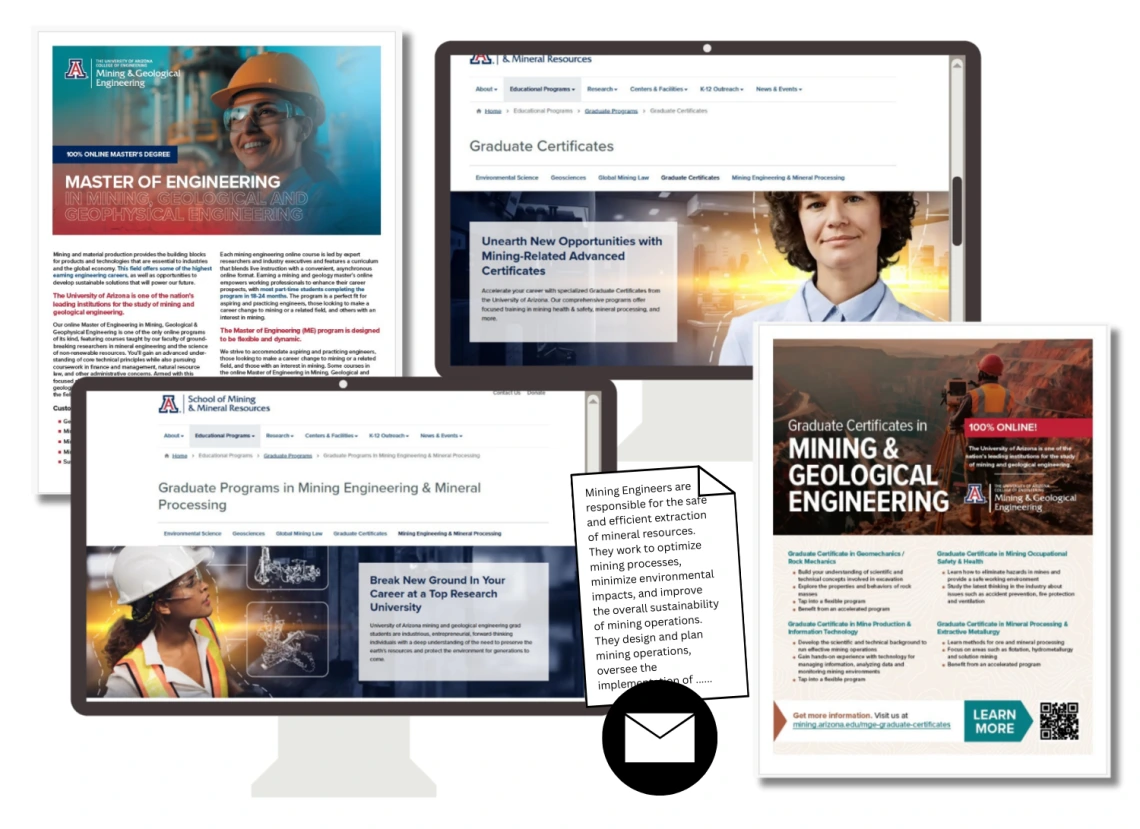 composite image of documents and webpages