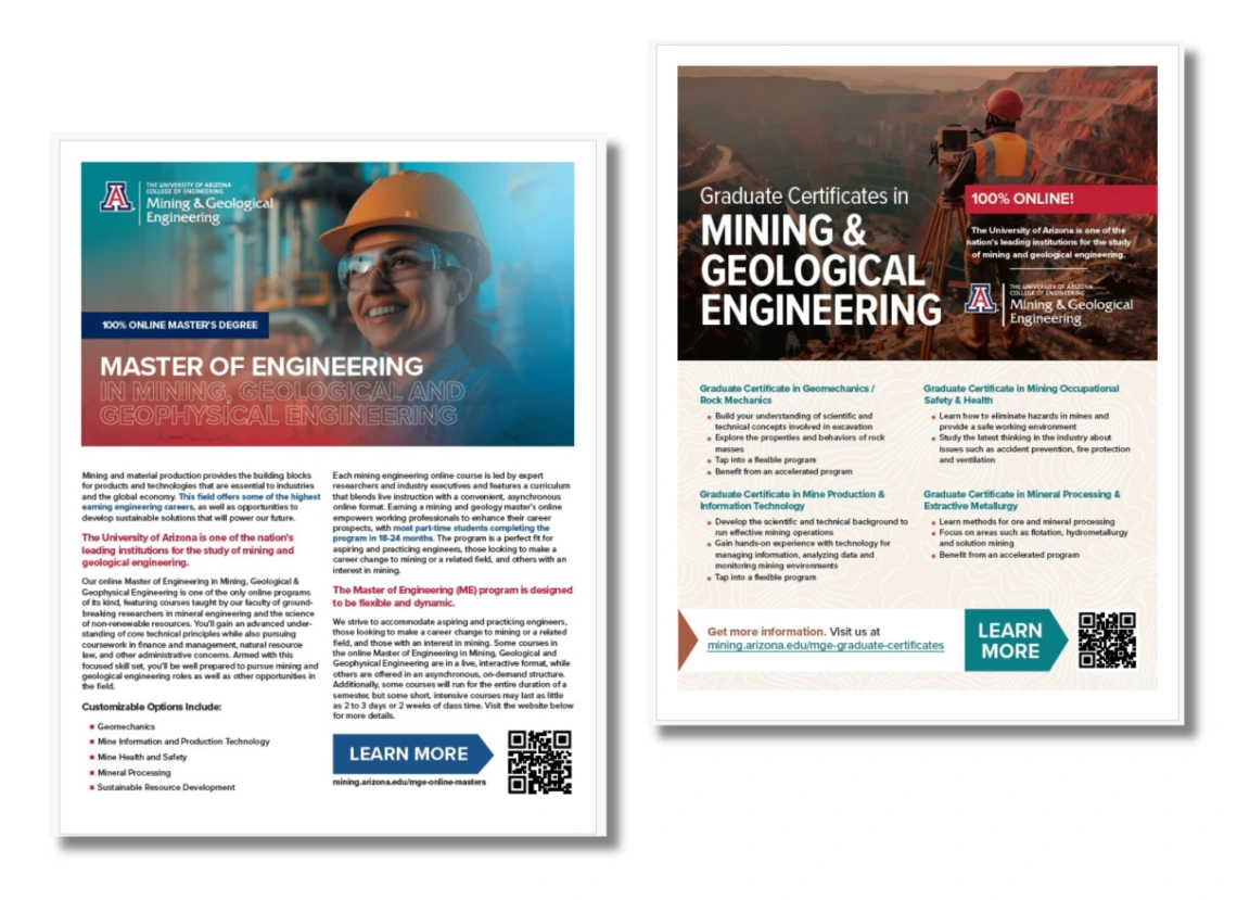 MGE academic flyers