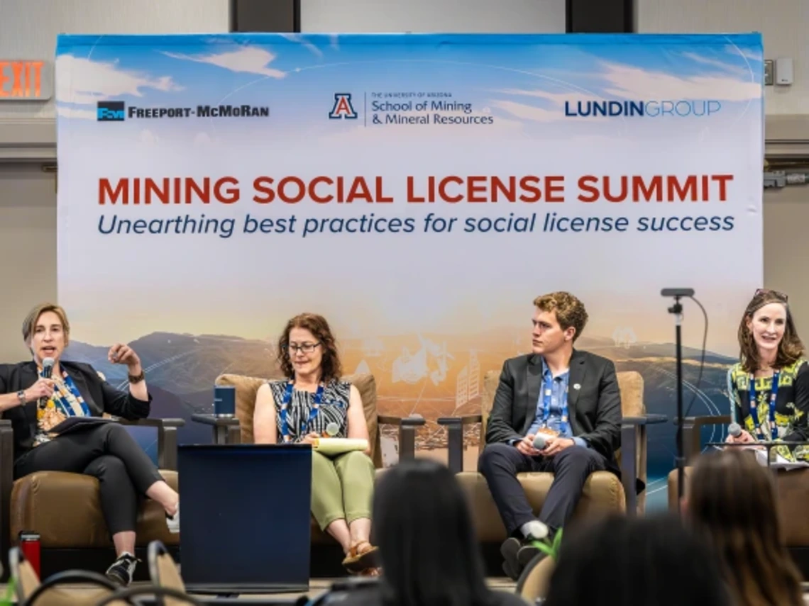 four panelists, seated at UA Mining Social License Summit