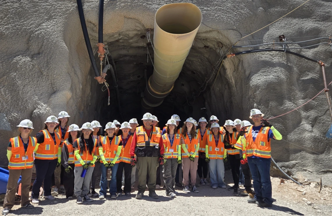 The Women in Engineering camp visits the San Xavier Underground Mining Laboratory