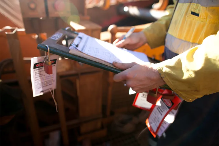 Person with clipboard