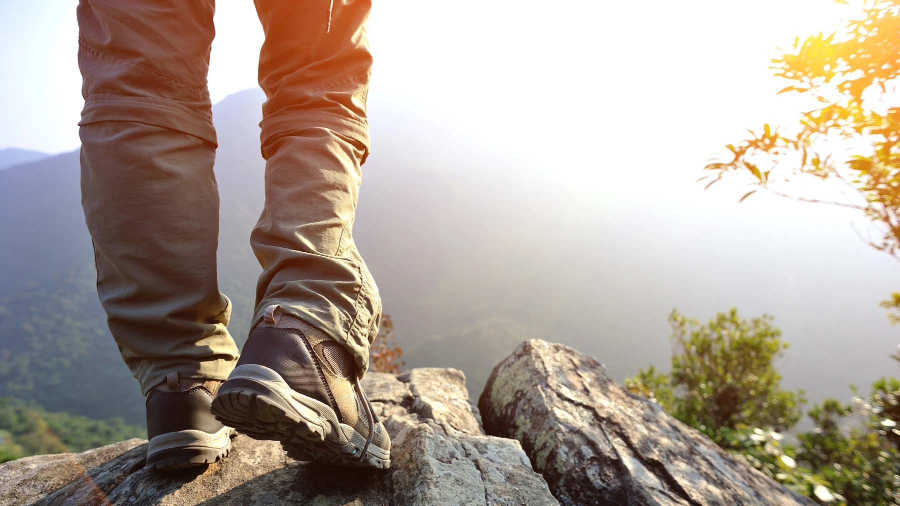 hiker above the fog